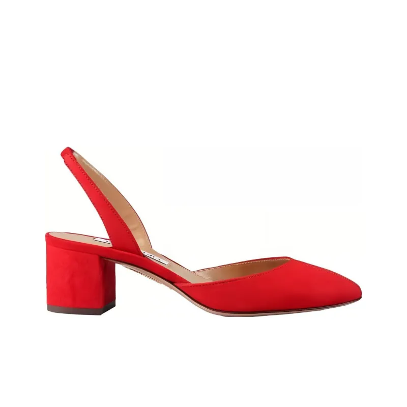 AQUAZZURA Chunky Heel High Heels Women's Red-1