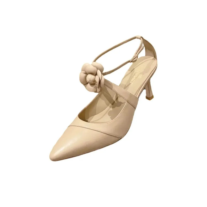 CHANEL Slim Heel High Heels Women's Beige-0