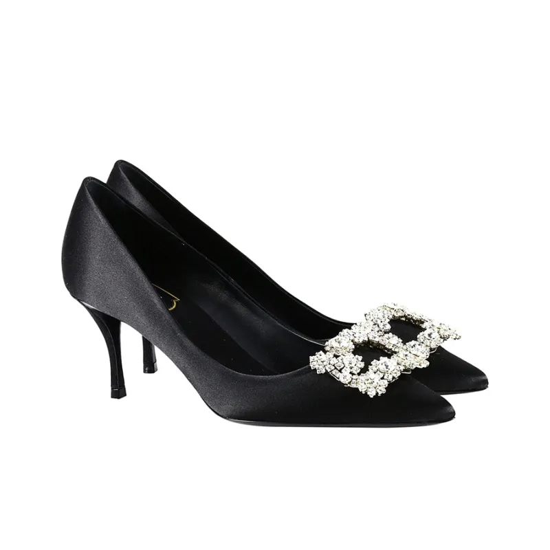 Roger Vivier Embellished Pointed Toe Pumps-2