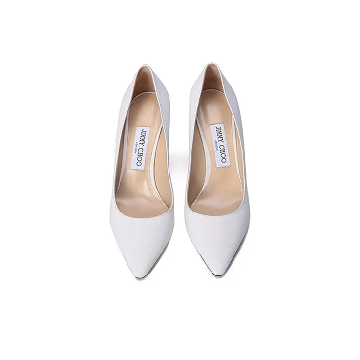 Jimmy Choo Slim Heel High Heels Women's White-3