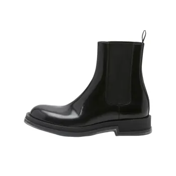 Alexander McQueen Round Toe Ankle Boots