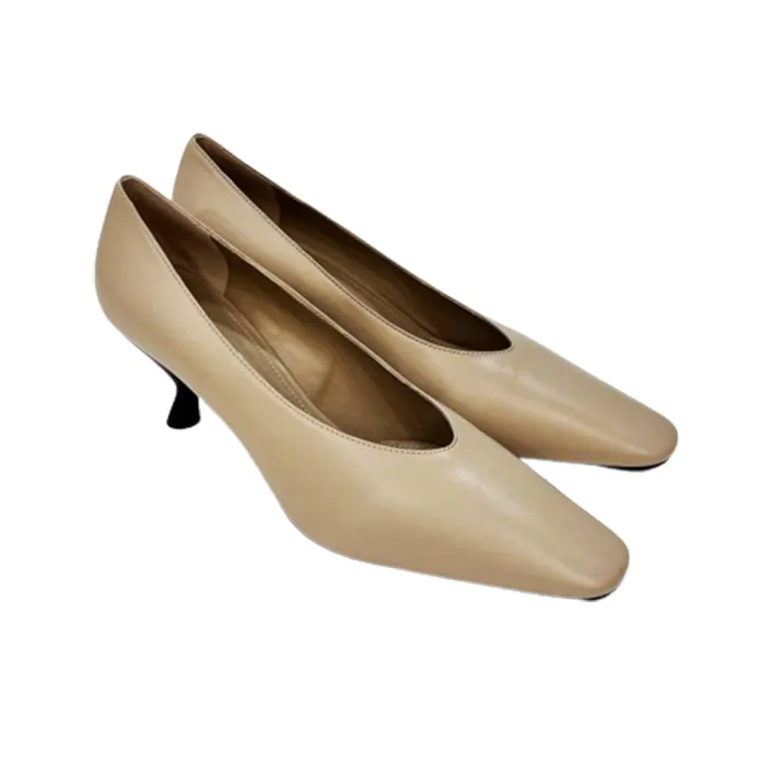 PRADA Irregular Heel High Heels Women's Light Brown-2