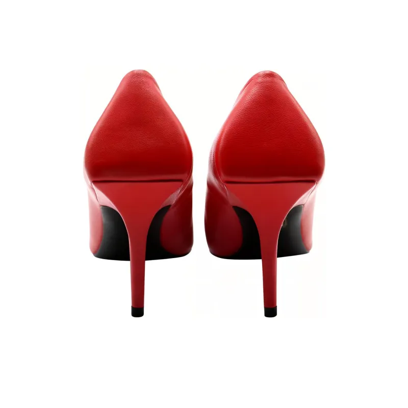 Balenciaga Slim Heel High Heels Women's Red-3