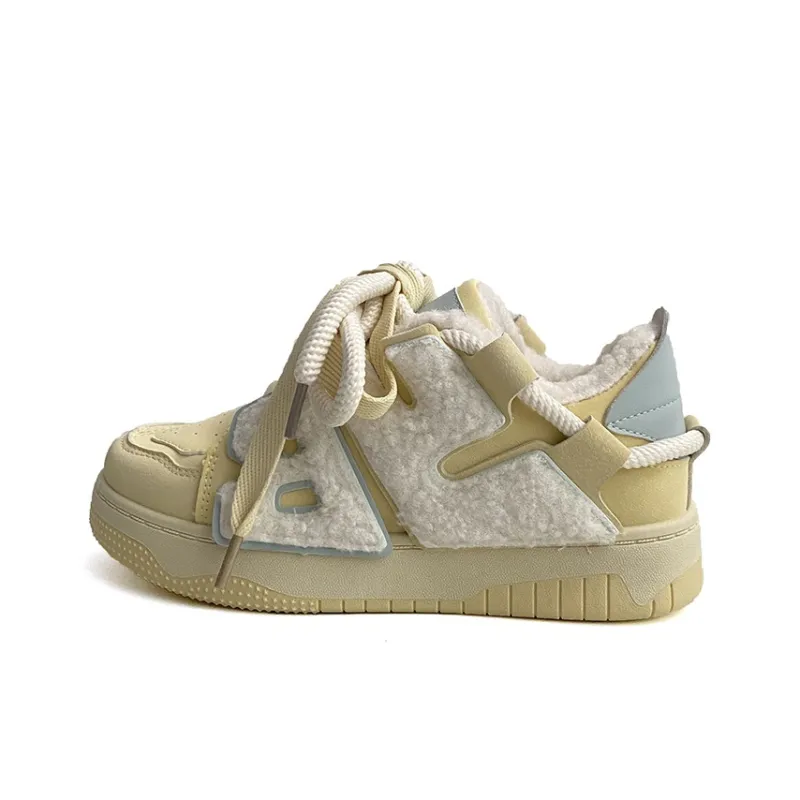Than Than Me Warm Slip Resistant Low Top Skateboard Shoes Women's-5