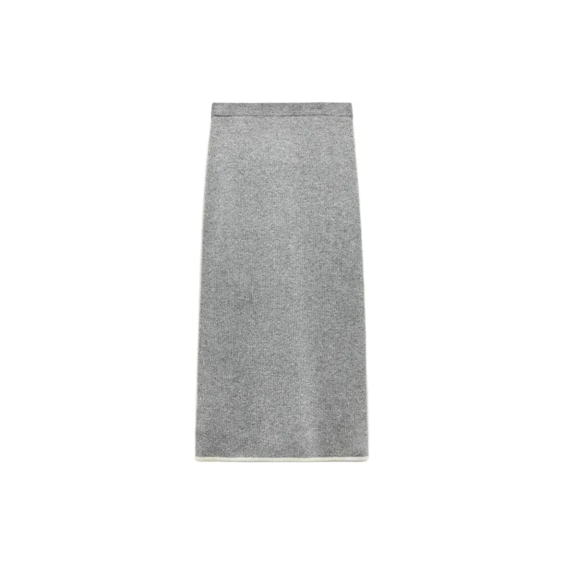 ZARA Knit Long Skirts Women's Gray-1