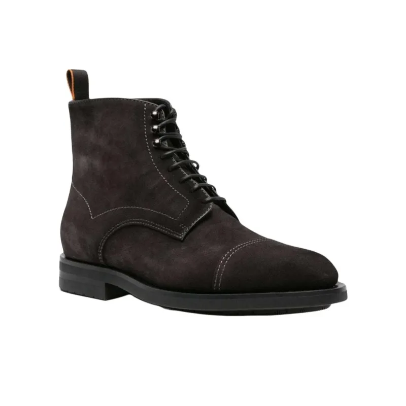 Santoni Suede Lace up Boots-2
