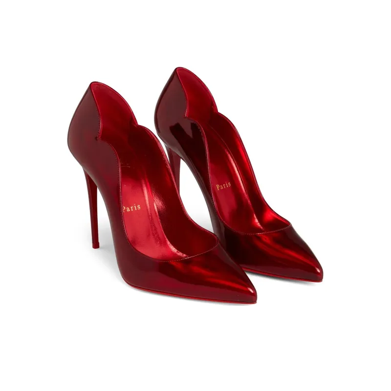 CL LUBOTING Hot Chick Slim Heel High Heels 10cm Women's Red-3