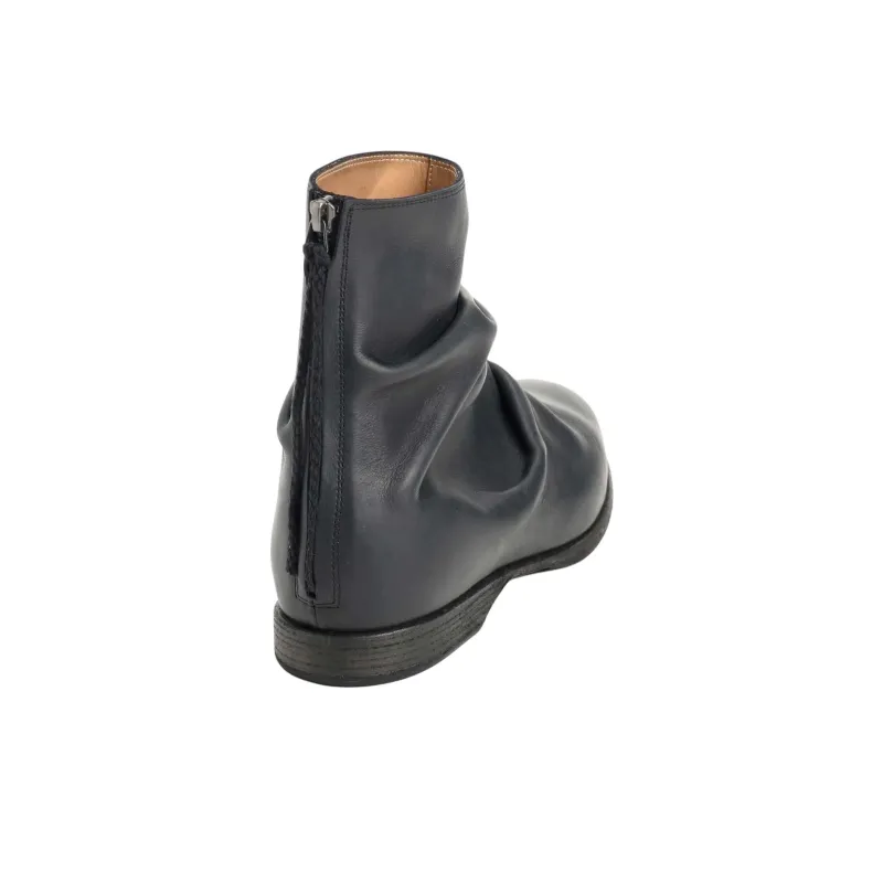 Yohji Yamamoto Pleat-detail Leather Boots-5