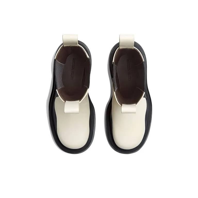 Bottega Veneta Tire Chelsea Crew Chelsea Boots 5.5cm Women's White-3