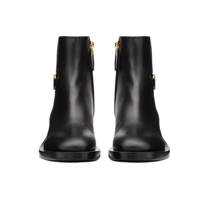 Valentino VLogo Signature Ankle Boot Black Women's-3
