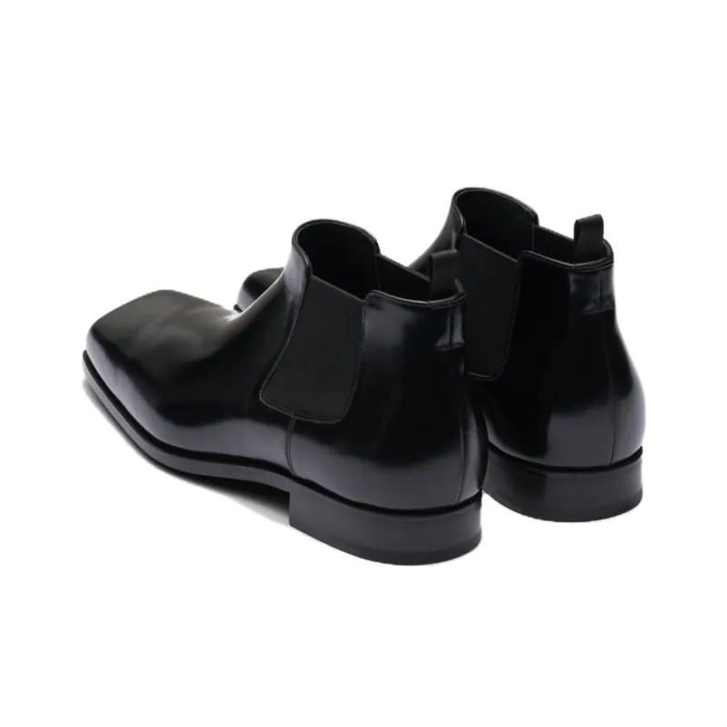 PRADA Ankle-Length Chelsea Boots 2.5cm Men's Black-3