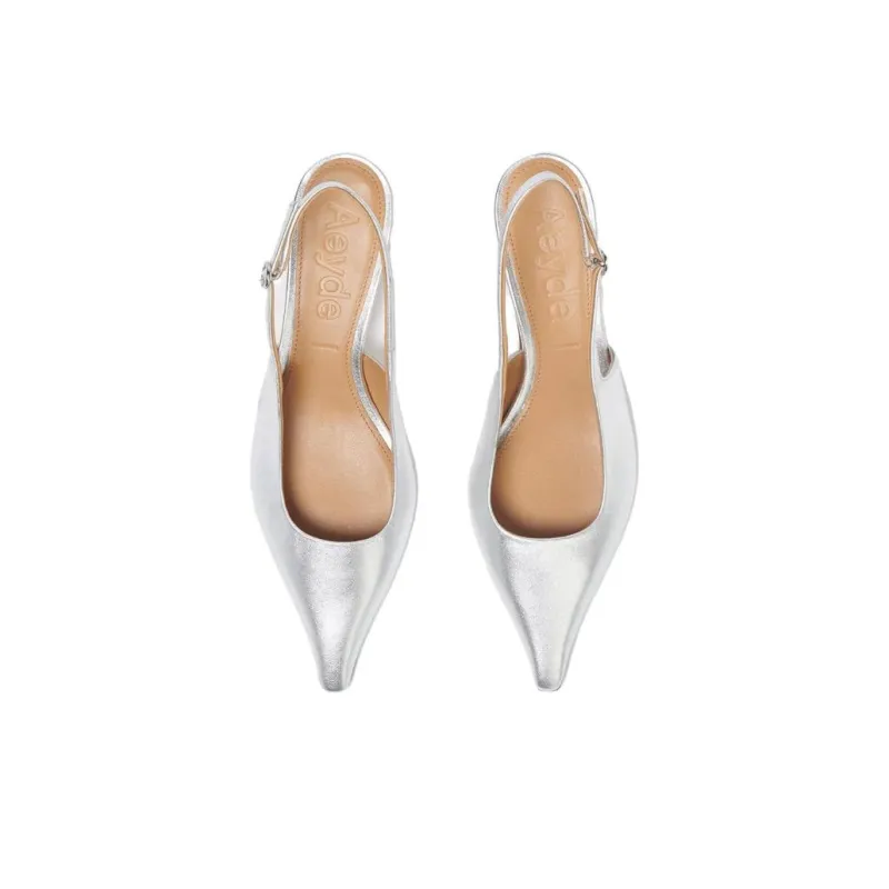Aeyde Catrina 35mm Metallic-leather Pumps-2
