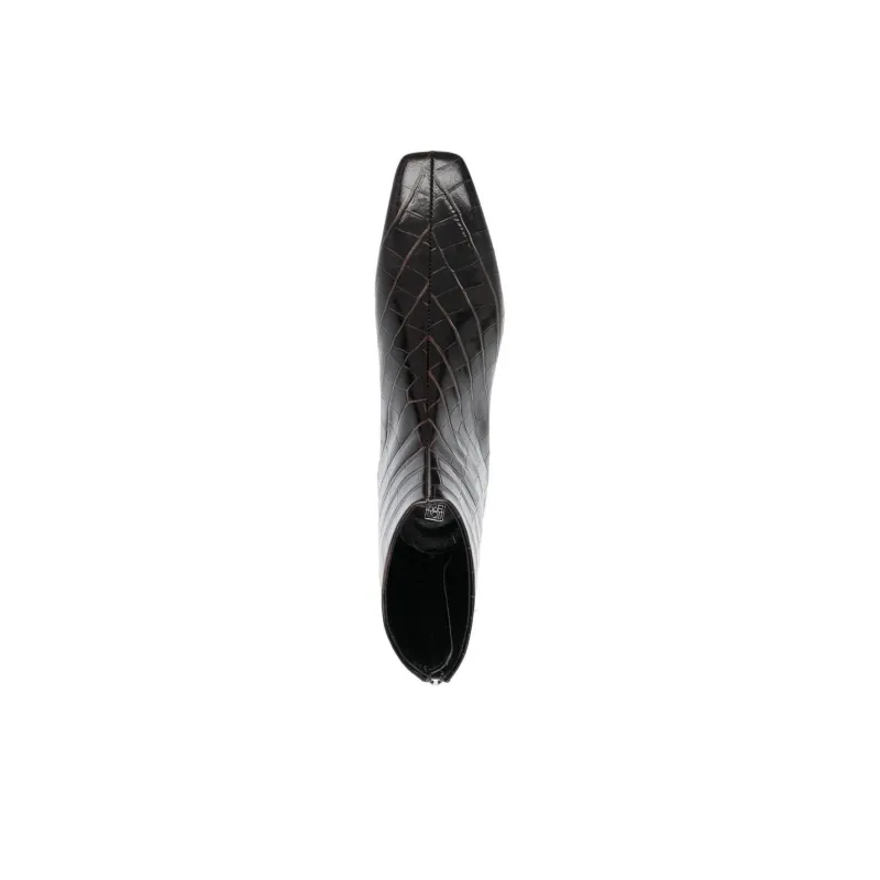 TOTEME The Western Crocodile-effect Boots Women's-4