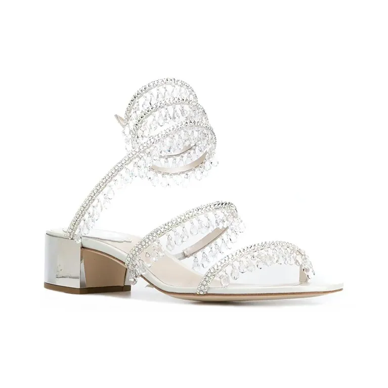 RENE CAOVILLA Cleo High Heels Women's Silver-2