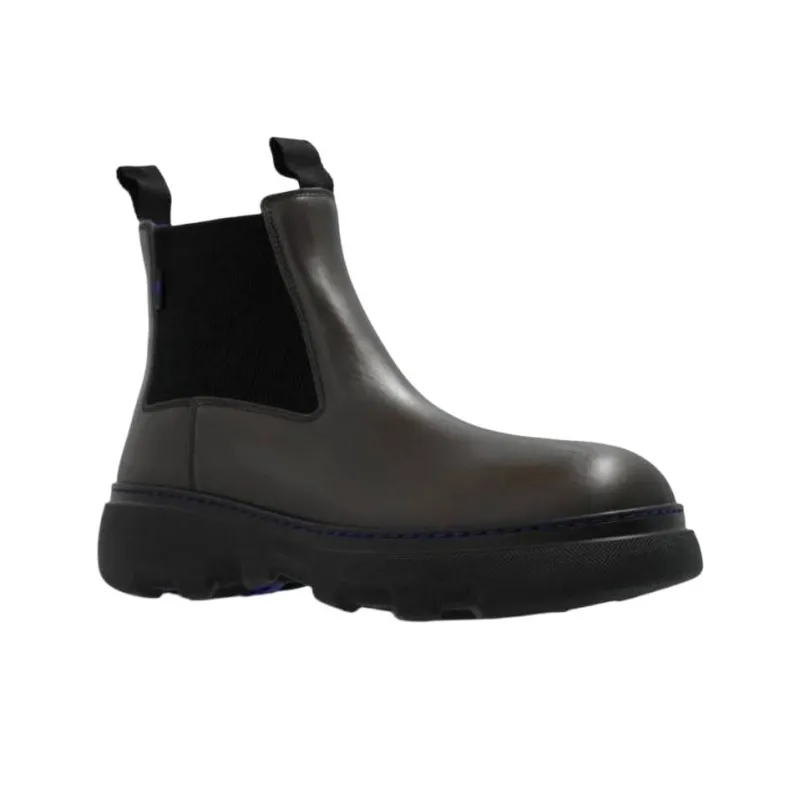 Burberry Creeper Short Chelsea Boots Men's Black-2