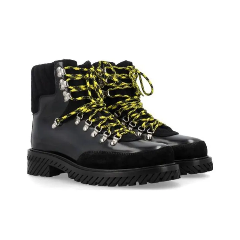 OFF WHITE Gstaad Lace Up Boot Black-2