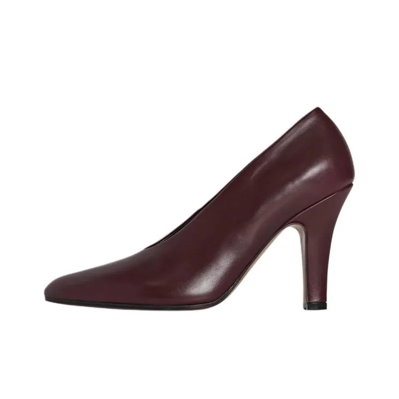 THE ROW Prudens Slim Heel High Heels 8.9cm Women's Deep Eggplant Purple-0