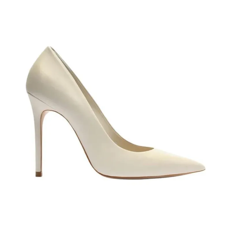 Schutz Slim Heel High Heels 11cm Women's White-1