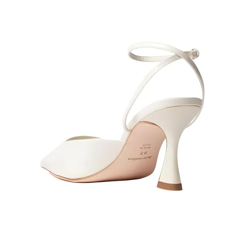 REFORMATION High Heels 7.5cm Women's White-3