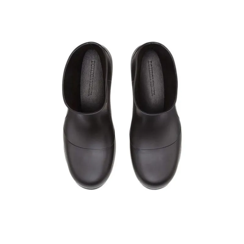 Bottega Veneta Puddle Rain Boots Ankle Boots Women's Black-3