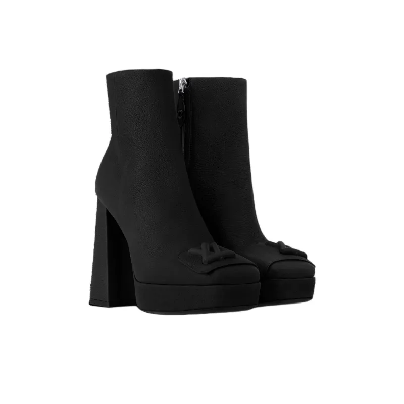 LOUIS VUITTON Shake Ankle Boots 9.5cm Women's Black-2