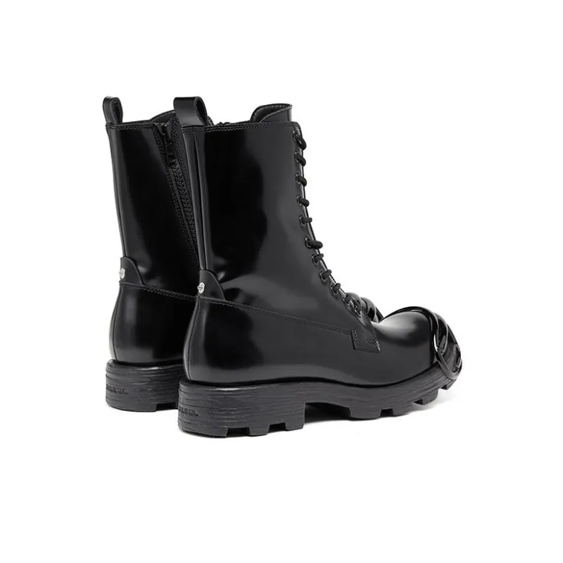 DIESEL D-Hammer D Lace-up Leather Boots-3