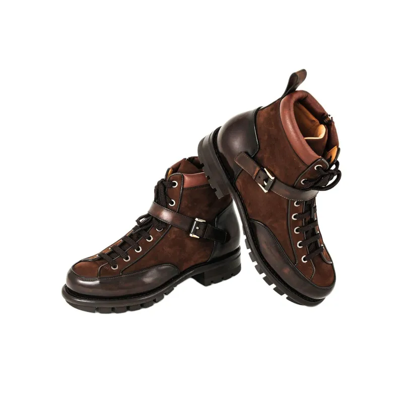 Santoni Draco Ankle Boots Men's Brown-3