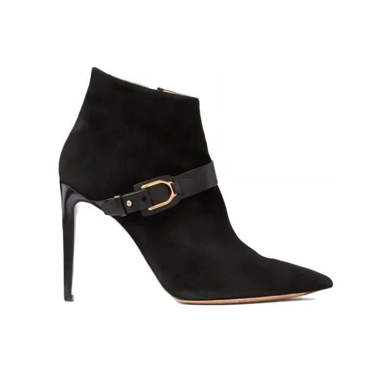 Polo Ralph Lauren Ankle Boots 10cm Women's Black-1