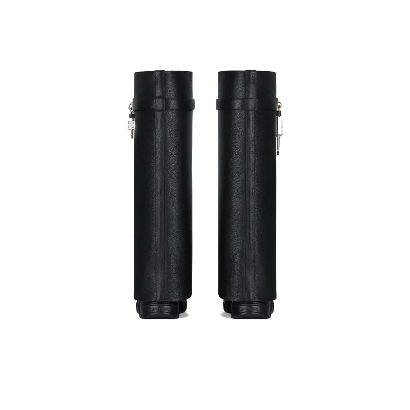 Givenchy Knee High Boots Foldover Boots 8cm Women's Black-3