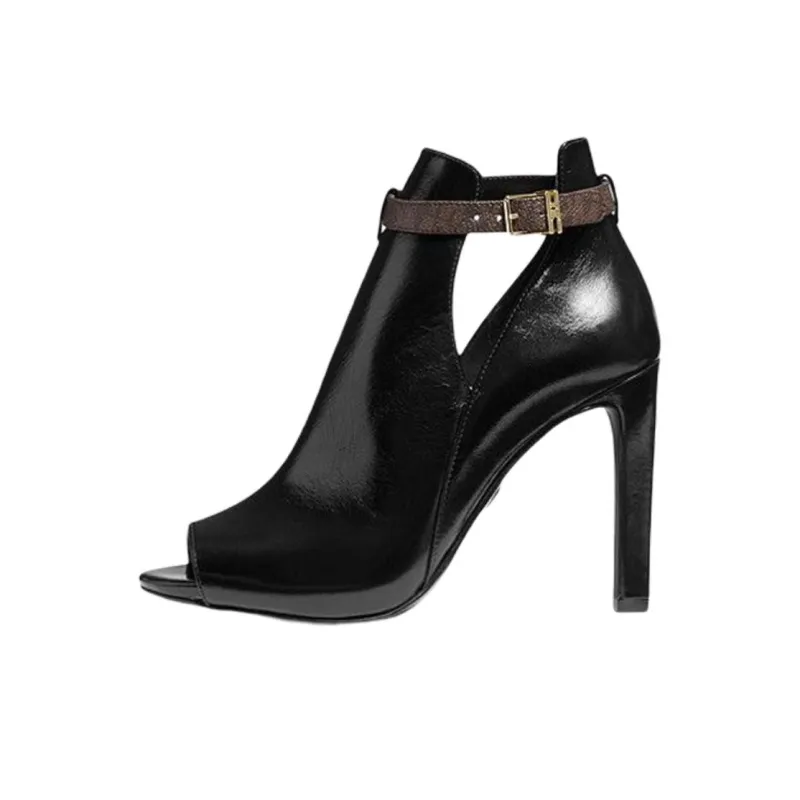 MICHAEL KORS Lawson Slim Heel Ankle Boots Women's Black-0