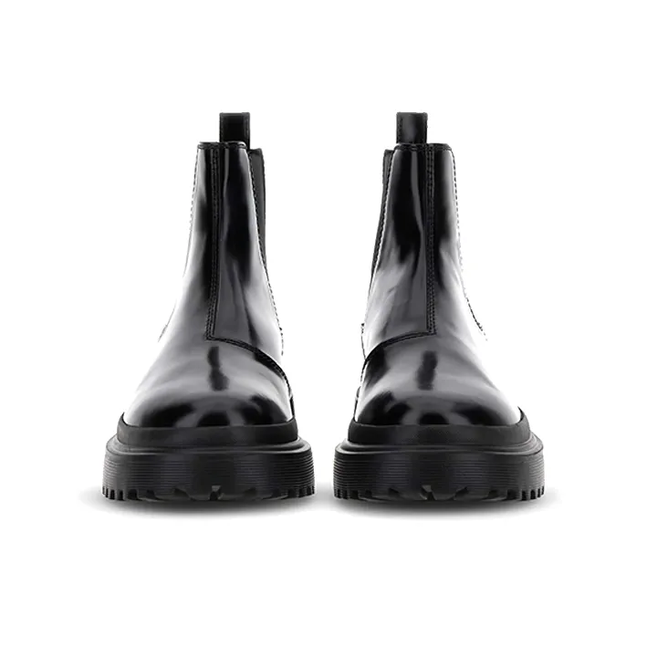 HOGAN Chelsea Round-toe Leather Boots-1