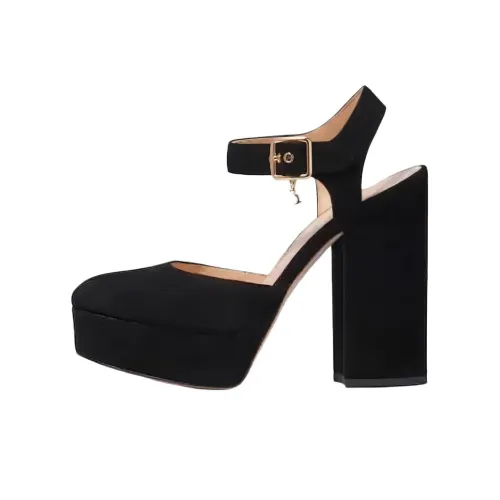 COACH Isabella Block Heel High Heels 12cm Women's Black