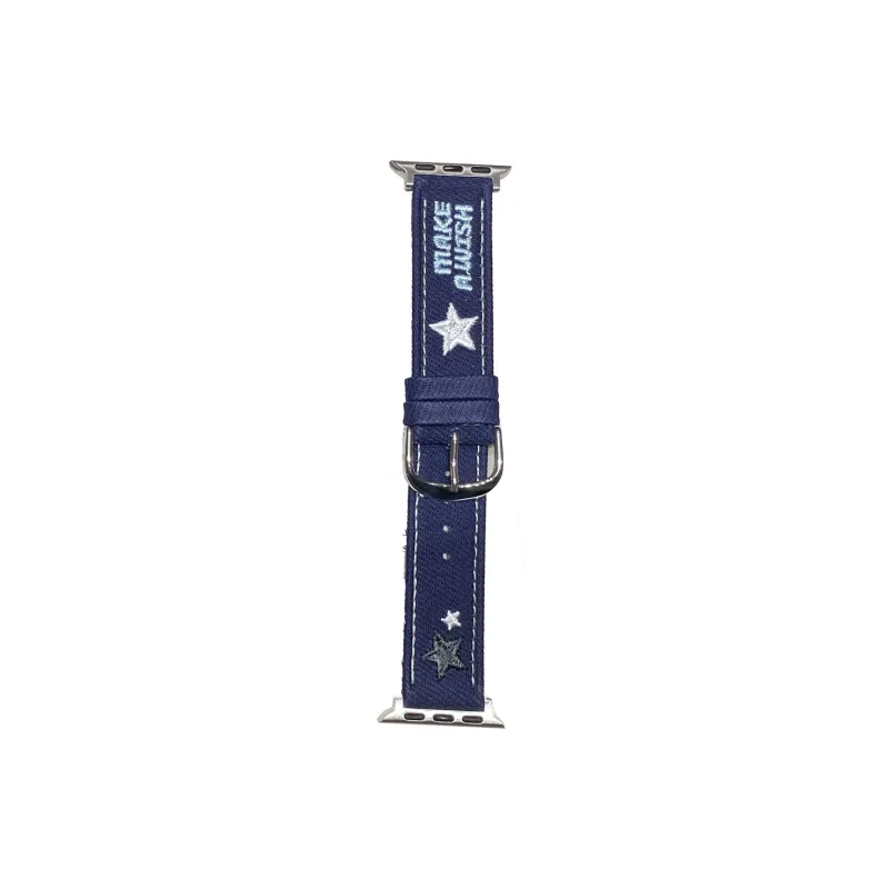 NCFCK Watch Band Apple Compatibility Denim Material-9