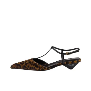 PRADA Cone Heel High Heels 3.5cm Women's Brown
