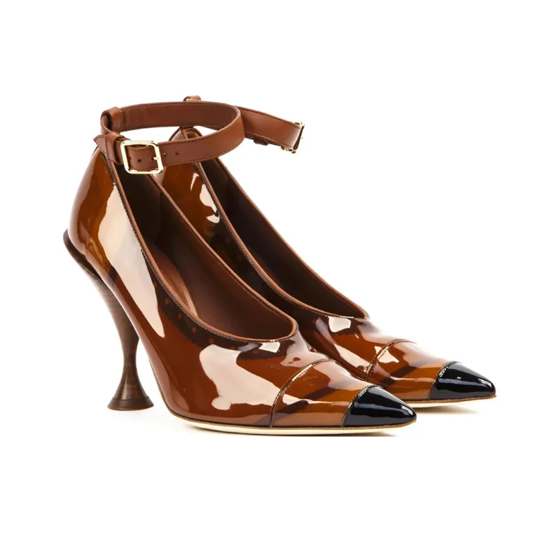 Burberry Evan Irregular Heel High Heels 10.5cm Women's Tan-2