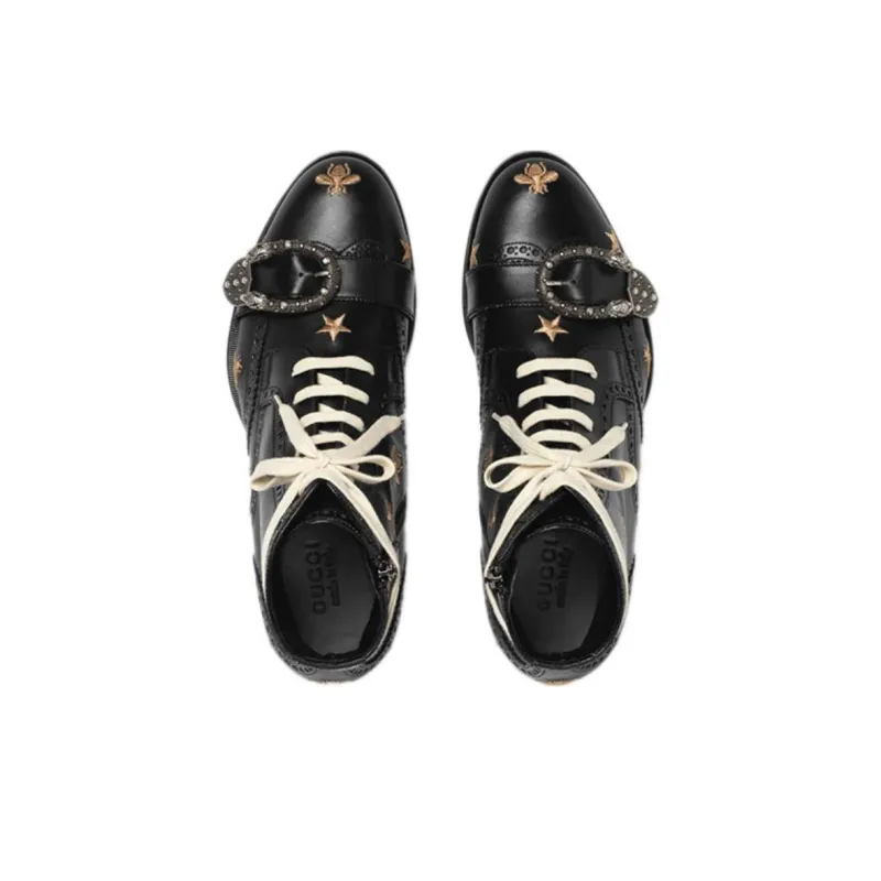 GUCCI Queercore Embroidered Brogue Boots-3