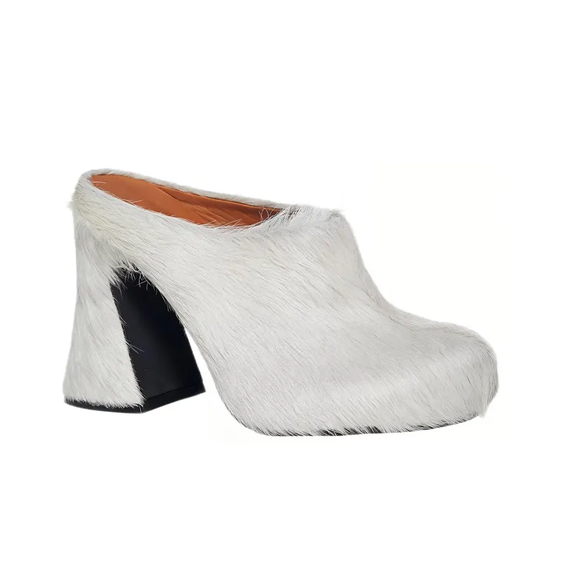 MARNI Textured 115mm Mules-2