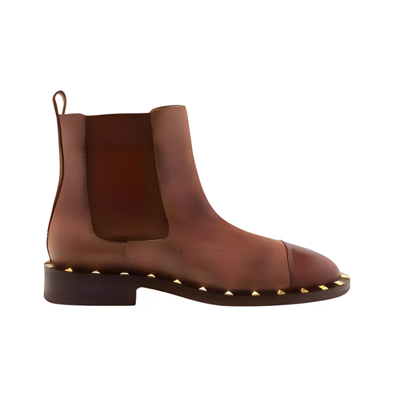 Schutz Short Chelsea Boots Women's Brown-2