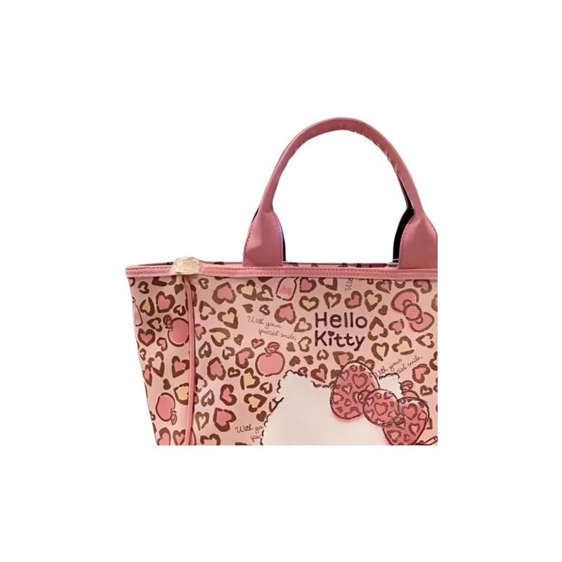 Sanrio Litchi Grain Leather Tote Bag Shopping Bag Handbag Regular Women's Leopard Print KT-2
