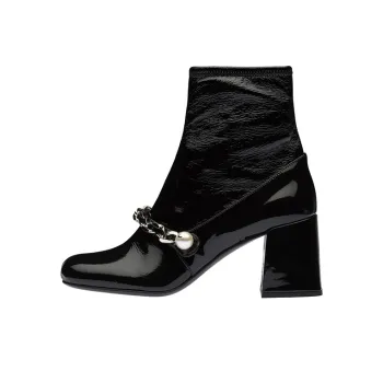 MIU MIU Naplak Ankle Boots Women's Black