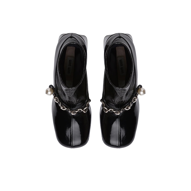 MIU MIU Naplak Ankle Boots Women's Black - POIZON