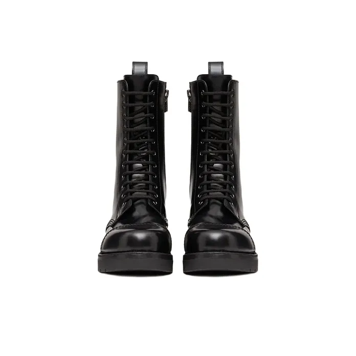 Valentino Round Toe Lace Up Boots-3
