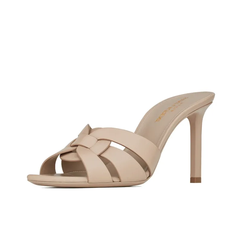 SAINT LAURENT Tribute 85mm Mule Sandals-2