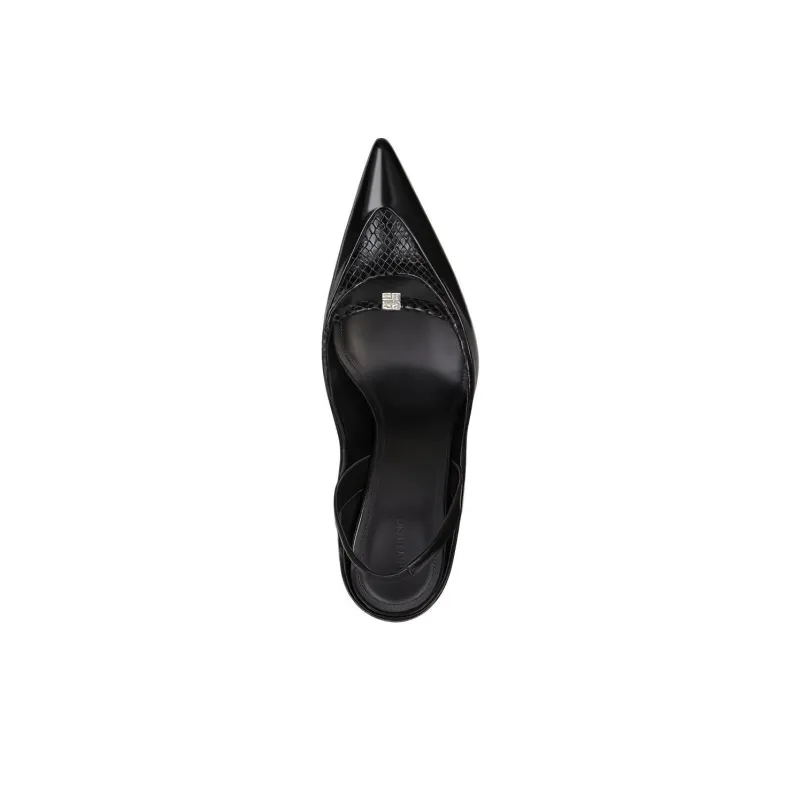 Givenchy Wedge Heel High Heels 7.8cm Women's Black-4