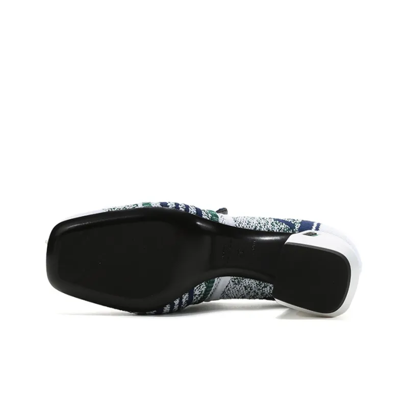 PRADA High Heels Women's White/Blue/Green-5