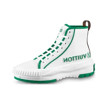LOUIS VUITTON Squad Ankle Sneakers 'White Green' Women's