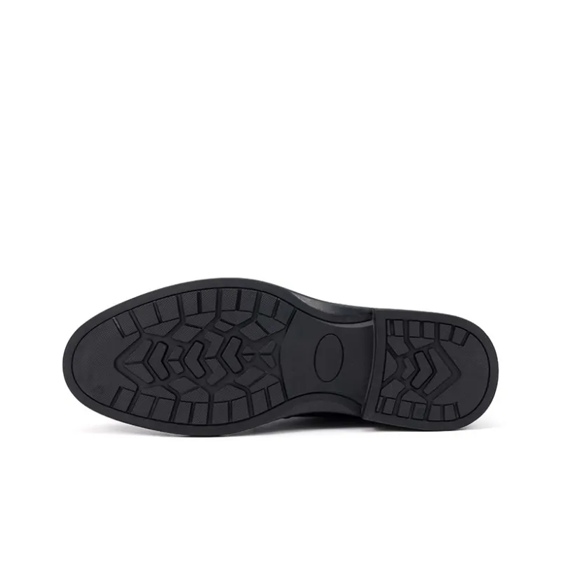 JOSINY Dress Shoes Men Low Top Black-5