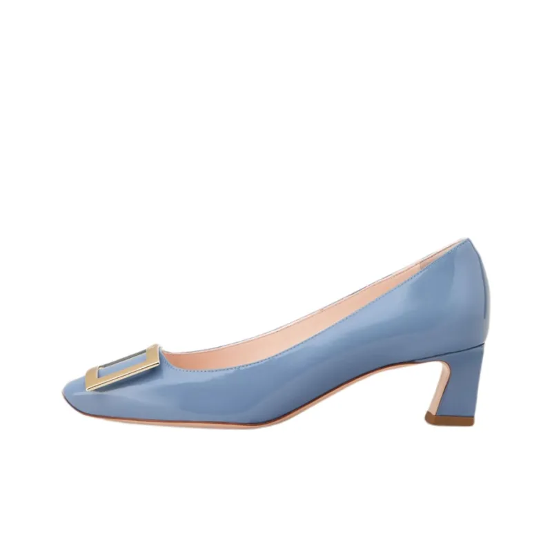 Roger Vivier Trompette Spool Heel High Heels 4.5cm Women's Light Blue-0