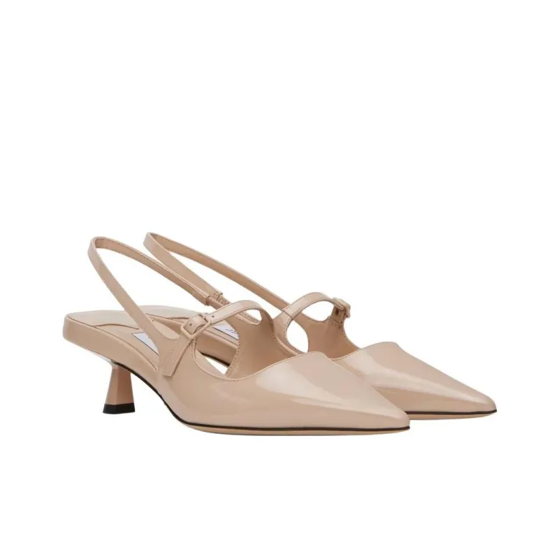 Jimmy Choo Didi Irregular Heel High Heels 4.5cm Women's Nude Pink-2