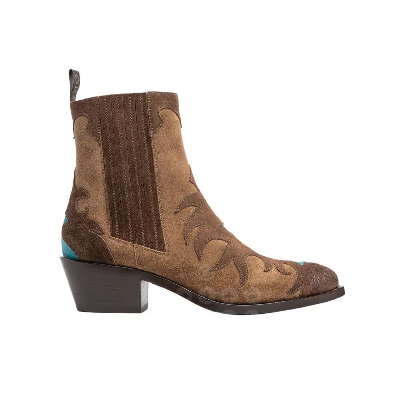 SARTORE Chelsea Boots 4.5cm Women's Brown-1